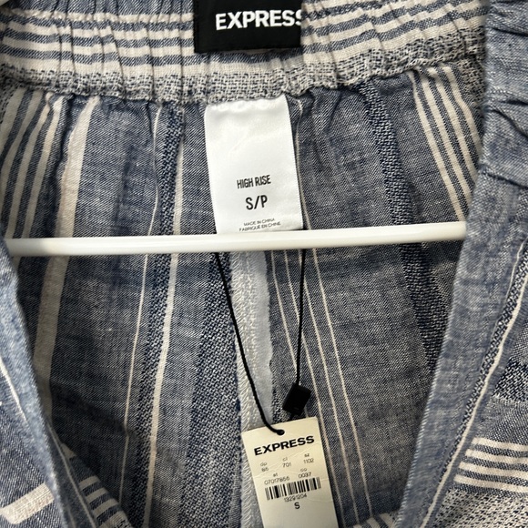 express petite wide leg linen culote with slits. NWT - Picture 5 of 5